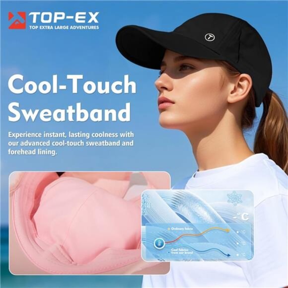 Womens High Ponytail Baseball Cap UV50 Sun Protection Running Golf Sports Hat - Picture 3 of 7